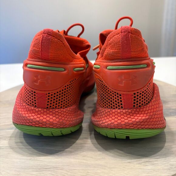 Under Armour Men's Curry 6 Roaracle Red Neon Green Sneakers 3020612-607 Size 8 - Picture 8 of 12